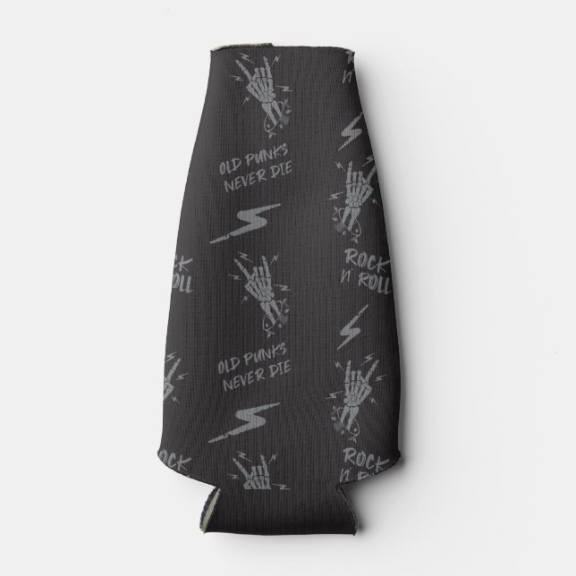 Rafraichisseur De Bouteilles Vieux Punks Ne Meurent Jamais Skeleton Rock Sur Go (Devant)