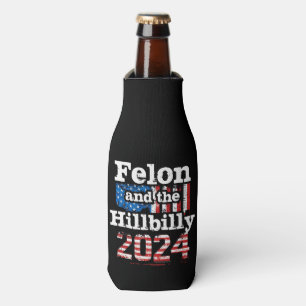 Rafraichisseur De Bouteilles Vintage Felon & Hillbilly Trump Vance 2024