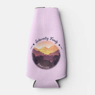 Rafraichisseur De Bouteilles Vintage Mountain Sunset Ferme Retraite Purple