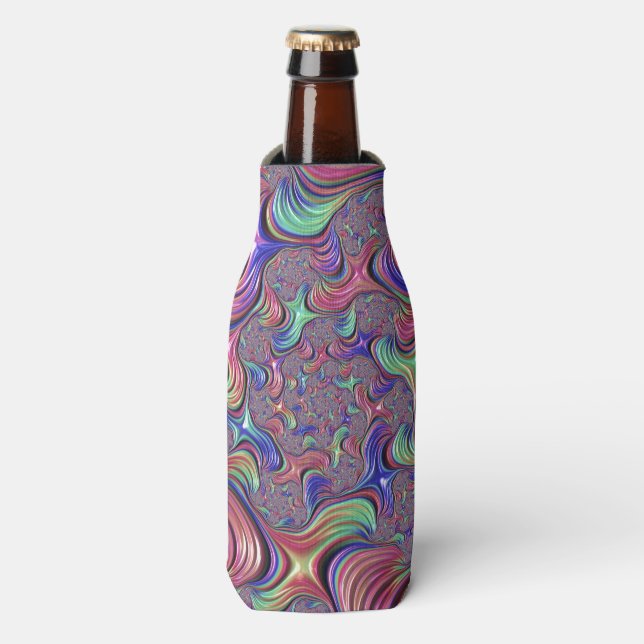 Rafraichisseur De Bouteilles Vortex coloré Abstrait Trippy Spiral Fractal (Bottle Devant)