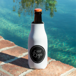 Rafraichisseur De Bouteilles Votre logo d'entreprise sur Black Circle