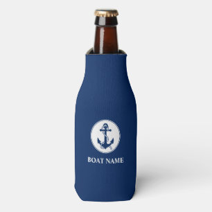 Rafraichisseur De Bouteilles Votre nom de bateau Ancre et corde bleue