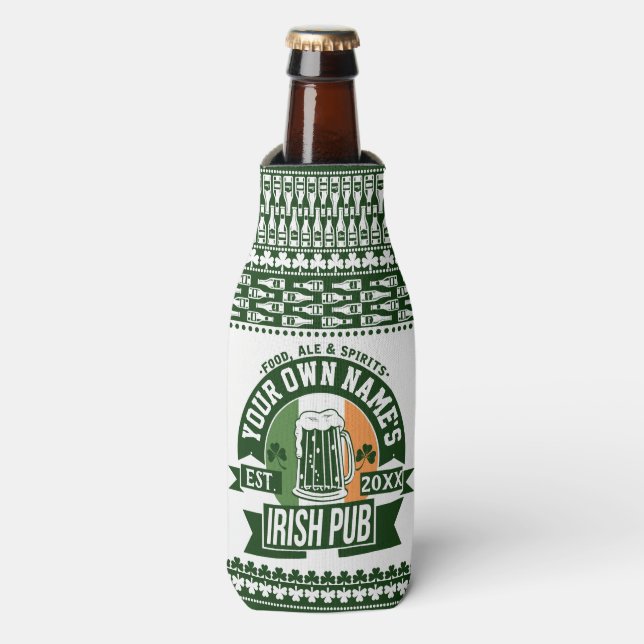 Rafraichisseur De Bouteilles Votre nom Irish Pub | Bière irlandaise personnalis (Bottle Devant)