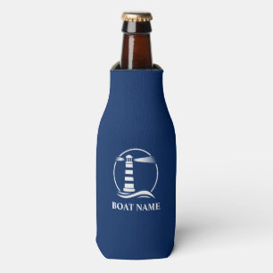 Rafraichisseur De Bouteilles Votre nom ou nom de bateau Phare classique nautiqu