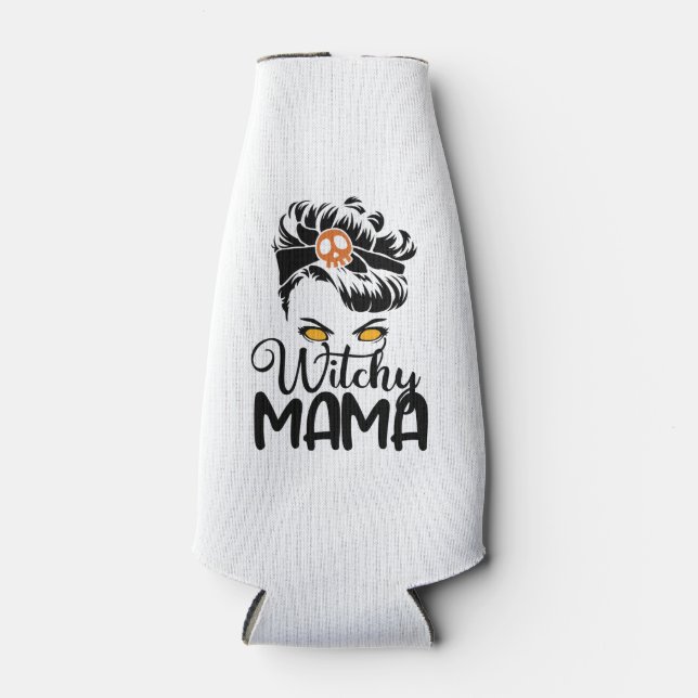 Rafraichisseur De Bouteilles Witchy Mama, Scary Witch Maman Cadeaux Halloween (Devant)