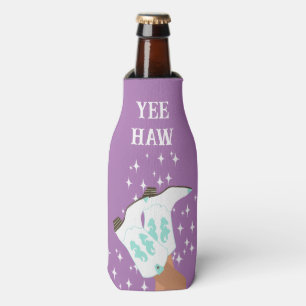 Rafraichisseur De Bouteilles Yee Haw Western Rodeo Bottes de cowboy Lilac