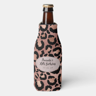 Rafraichisseur De Bouteilles Zones de léopard rose Gold Foil