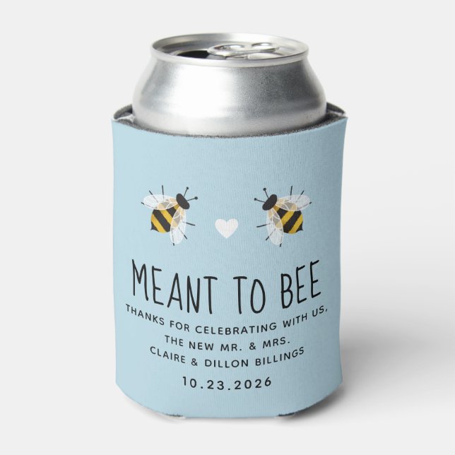 Rafraîchisseur de canette bleu ciel pour abeille (Can devant)