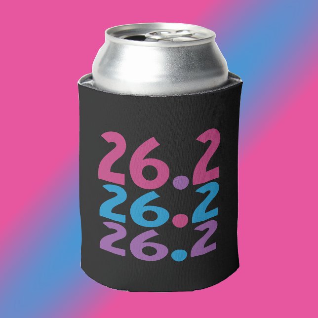 Rafraichisseur De Cannettes 26.2 Marathonien - Marathon Coureur rose (Depiction of Can Cooler)