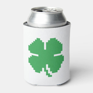 Rafraichisseur De Cannettes 8 bits Pixel Lucky Four Leaf Clocher