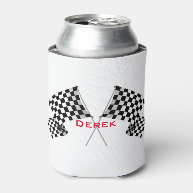 Rafraichisseur De Cannettes à damiers Drapeaux Design Can Cooler (Can devant)