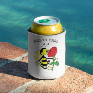 Rafraichisseur De Cannettes Abeille de guêpe de frelon noir et jaune avec un