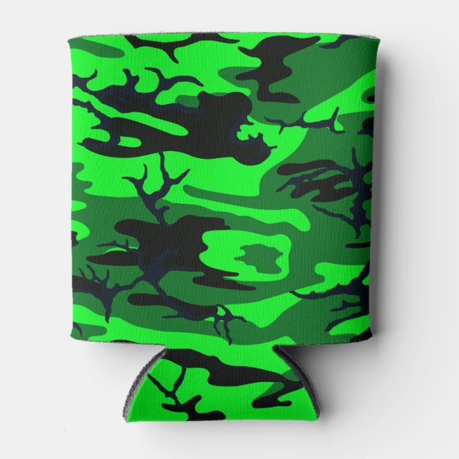 Rafraichisseur De Cannettes Alien Green Camo (Devant)