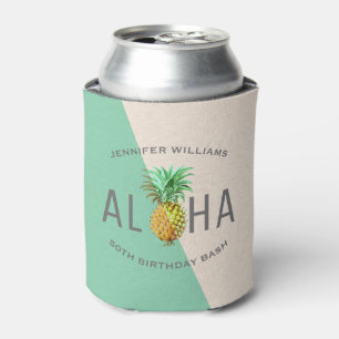 Rafraichisseur De Cannettes Aloha Ananas, Texture lin 50e Anniversaire Bash