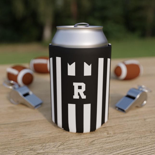 Rafraichisseur De Cannettes American Football Stripes Can Cooler (Add your initial to this can cooler and enjoy the game. Suitable for dads that like fair play)