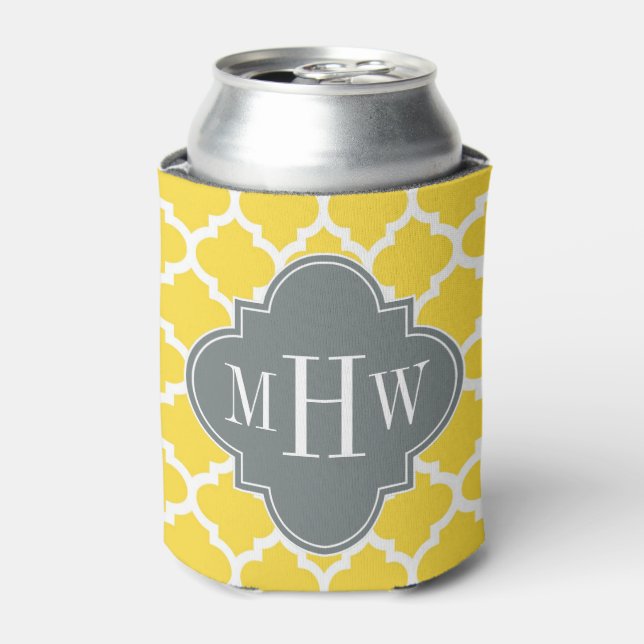 Rafraichisseur De Cannettes Ananas Marocain #5 Charbon 3 Monogramme initial (Can devant)