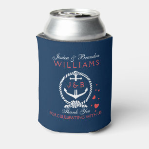 Rafraichisseur De Cannettes Ancre Nautique Bleue Blanc Et Marine