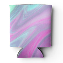 Aquarelle rose bleu vert Abstrait Art