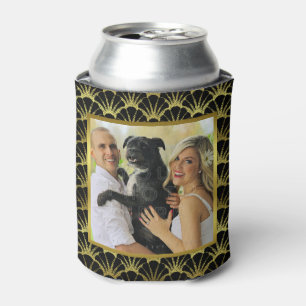 Rafraichisseur De Cannettes Art Déco Black Gold Shells 2 photos de famille per