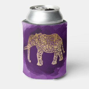 Rafraichisseur De Cannettes bracelet violet d'éléphant de tribu en faux or