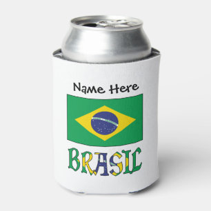 Rafraichisseur De Cannettes Brésil Drapeau Brésil Nom Personnalisé