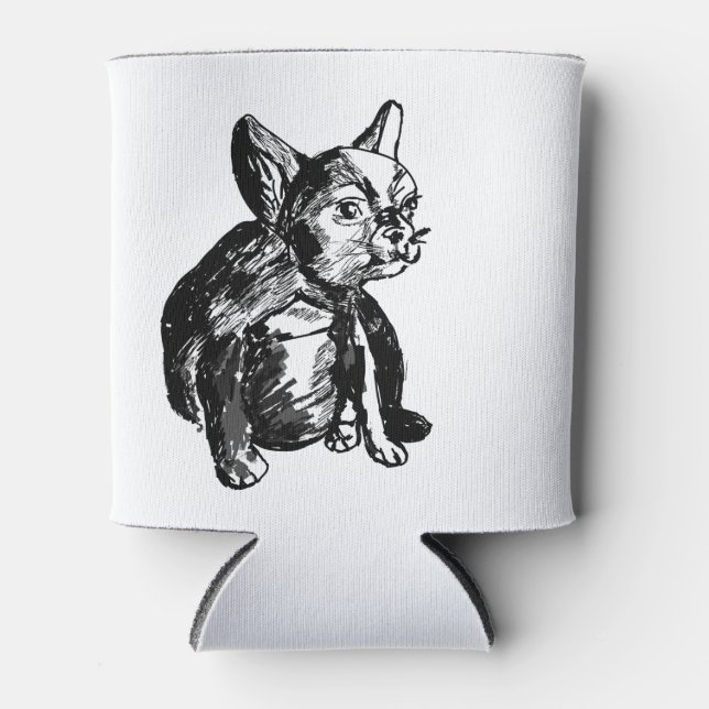 Rafraichisseur De Cannettes Bulldog Français Buldog Custom Can Cooler (Devant)