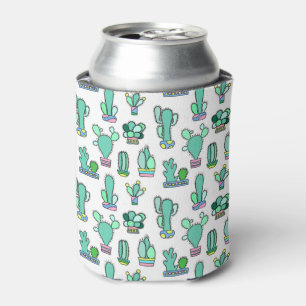 Rafraichisseur De Cannettes Cactus vert en bon état et motif succulent de