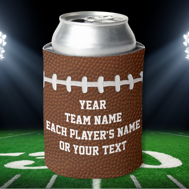 Rafraichisseur De Cannettes Cadeaux d'équipe de football personnalisés avec VO (Football Can Cooler. Cheap Football Gifts. Football team gift ideas. Football party favors. )