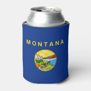 Rafraichisseur De Cannettes Can Cooler avec le drapeau de Montana State, USA.