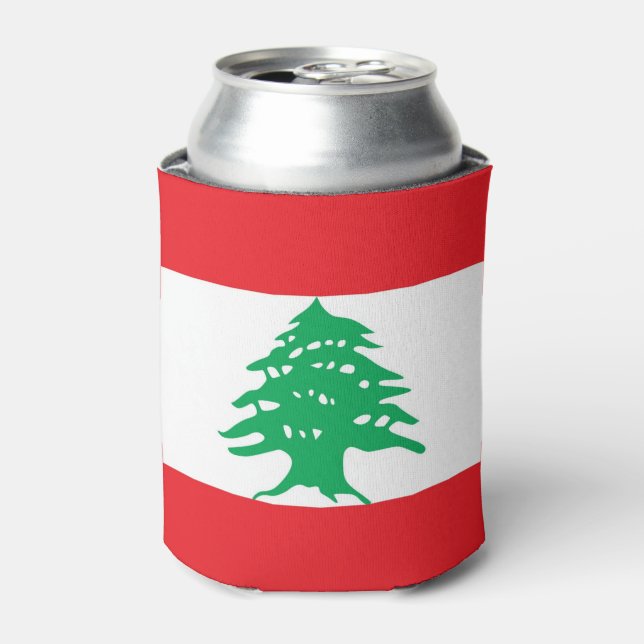Rafraichisseur De Cannettes Can Cooler avec le drapeau du Liban (Can devant)