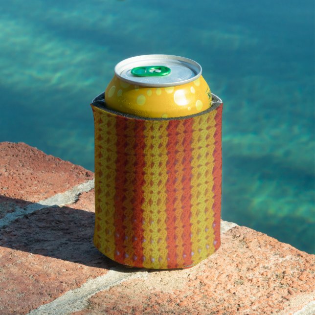 Rafraichisseur De Cannettes Can Cooler - crochet jaune et orange (Piscine in situ)