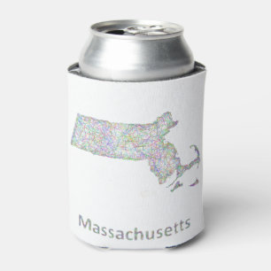 Rafraichisseur De Cannettes Carte du Massachusetts