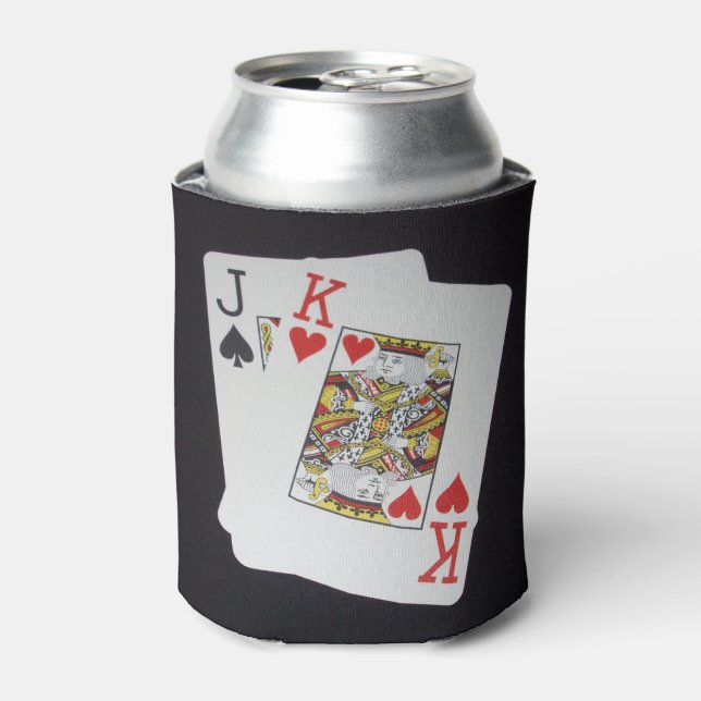 Rafraichisseur De Cannettes Cartes de poker Jack King, (Can devant)