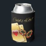 Rafraichisseur De Cannettes Casino Style 40ème Fête ME DEMANDER 4 NOMS SUR LES<br><div class="desc">Cette bière de Las Vegas personnalisable Can Cooler, élégante, amusante et classe, dispose d'un ensemble customisé de puces de casino et d'une paire de dés d'or roulants. Contactez-moi pour mettre vos noms sur les puces de casino AVANT DE PASSER VOTRE COMMANDE et je serai heureux de personnaliser ces refroidisseurs de...</div>