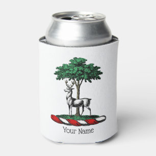 Rafraichisseur De Cannettes Cerf Daim devant un Arbre Emblème de Blason Crête
