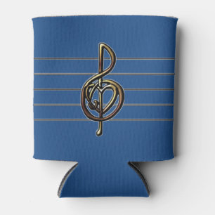 Rafraichisseur De Cannettes Choisir une couleur Embossée Look Treble Clef et H