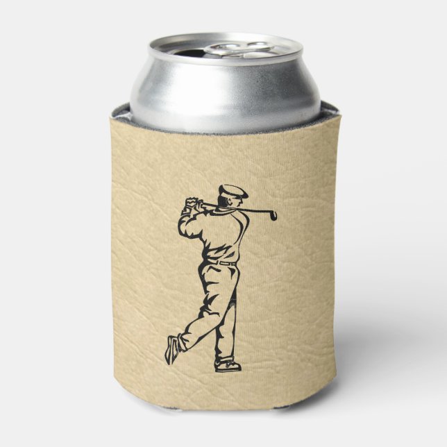 Rafraichisseur De Cannettes Conception de golfeur en cuir (Can devant)