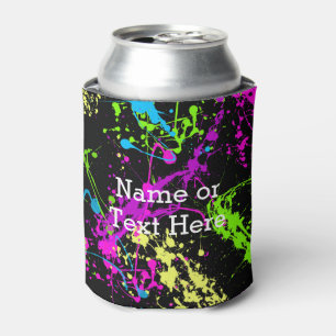 Rafraichisseur De Cannettes Cool Abstrait Retro Peinture Arc-en-ciel Splatter