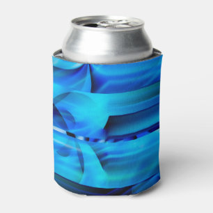 Rafraichisseur De Cannettes Design graphique transparent - bleu noir I