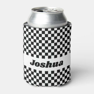 Rafraichisseur De Cannettes Drapeau à damier noir et blanc