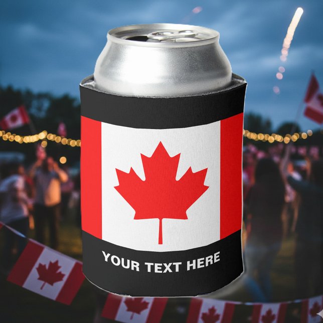 Rafraichisseur De Cannettes Drapeau canadien personnalisé peut refroidir pour  (Canada flag can cooler)
