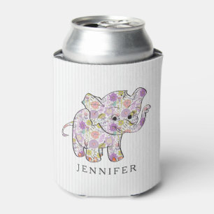 Rafraichisseur De Cannettes Eléphant Bébé Floral mignon