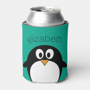 Rafraichisseur De Cannettes émeraude mignonne et noir de pingouin de bande