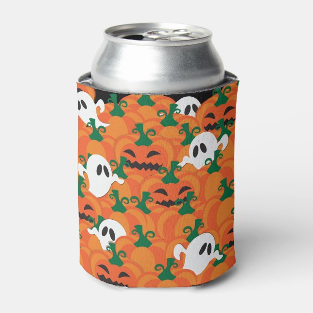 Rafraichisseur De Cannettes Fantômes d'Halloween Patch de citrouille hantée (Can devant)