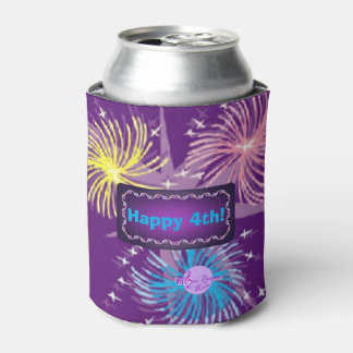 Rafraichisseur De Cannettes Feux d'artifice colorés Happy 4th Can Cooler