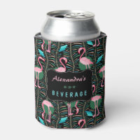 Flamant rose Oiseaux 20s Déco Ferns Motif Black Cu