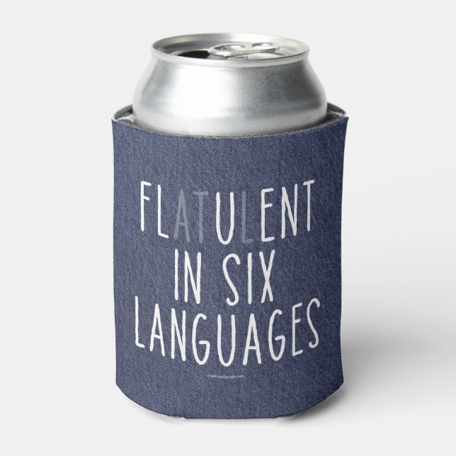 Rafraichisseur De Cannettes Flatulent en six langues (Can devant)
