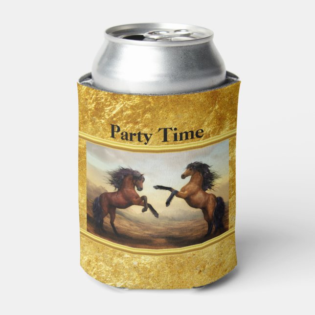 Rafraichisseur De Cannettes Friesian Draft Horses in a rocky mountain valley (Can devant)