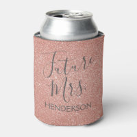 Futur Mme Rose Gold Blush Pink Sparkle Parties sci