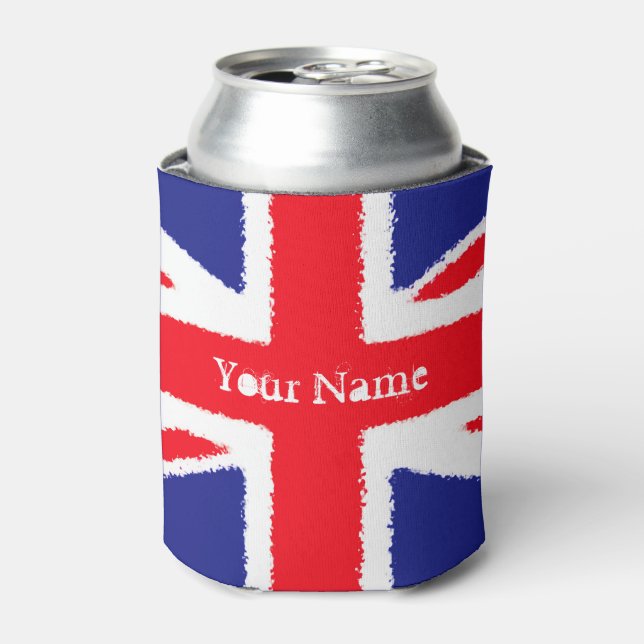 Rafraichisseur De Cannettes Grunge Union Jack personnalisée (Can devant)